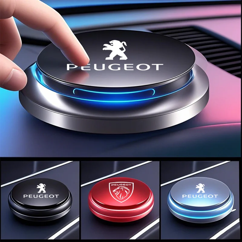 Désodorisant en métal pour voiture, parfum solide, décor d'aromathérapie rotatif pour Peugeot 408 4008 308 3008 5008 508 2008 208 301 407 106 107