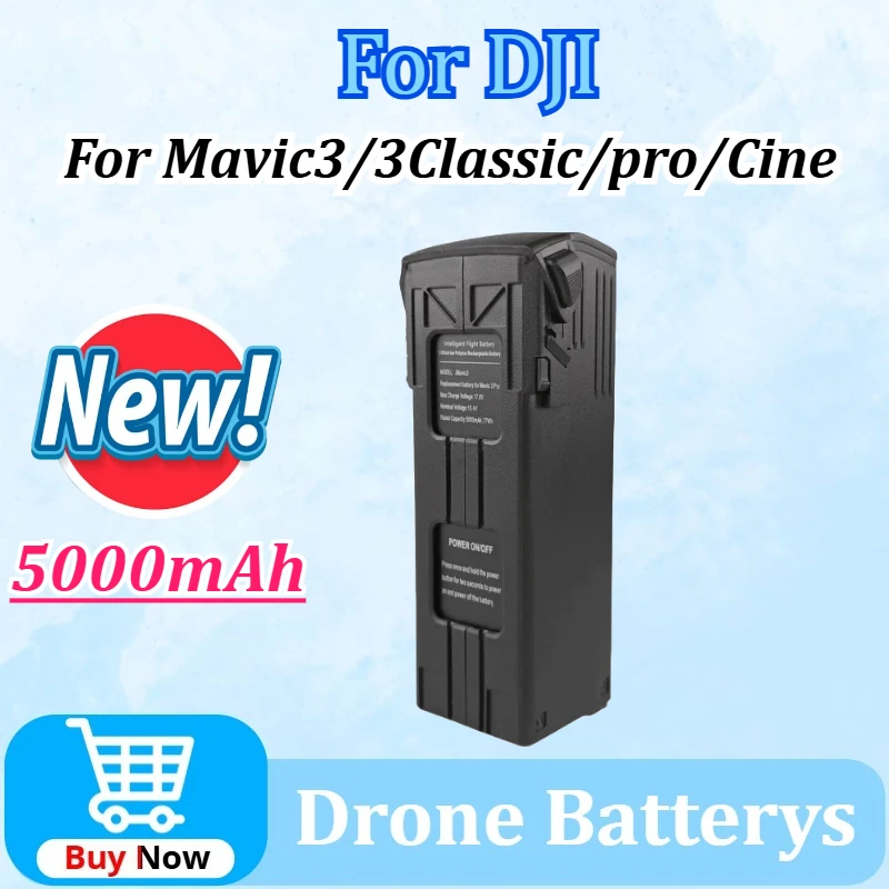 

Upgraded 15.4V 5000mAh Intelligent Flight Battery for DJI Mavic3/3Classic/pro/Cine High Capacity Drone Battery Long Flight Time​