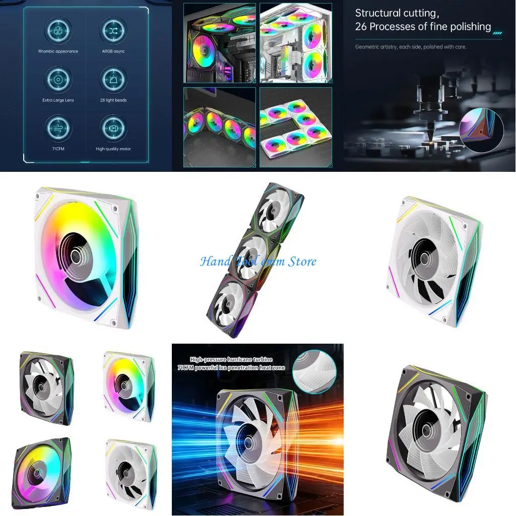 

H37F 12x12cm High PC Fan With Low Noise And PWM Temperature Control Operation