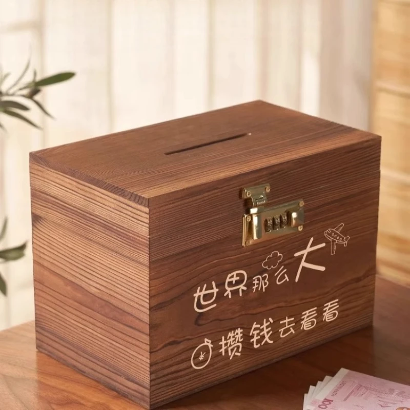 

Safe for money saving piggy bank savings period children's piggy bank cash box room decoration Coin purse home money safe boxes