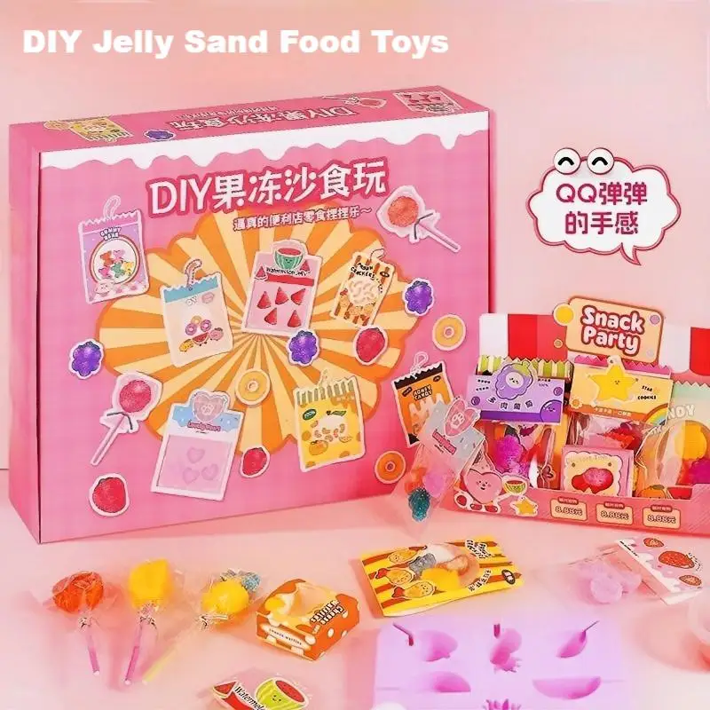 DIY صنع ألعاب الطعام المصغرة مجموعة DIY هلام الرمال الغذاء لعبة المطبخ التظاهر اللعب مجموعة هدية عيد الميلاد للطفل جعل الأطعمة الخاصة بك