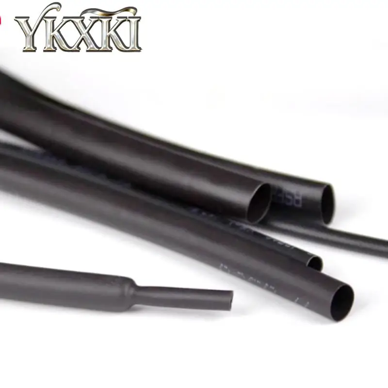 1-5M/LOT Heat shrinkable tube 0.6~30mm 1.0mm1.5mm 2mm 3mm 4mm 5mm 6mm 10mm 12mm 16mm 18mm 20mm 25mm 28mm Black Insulation Sleeve