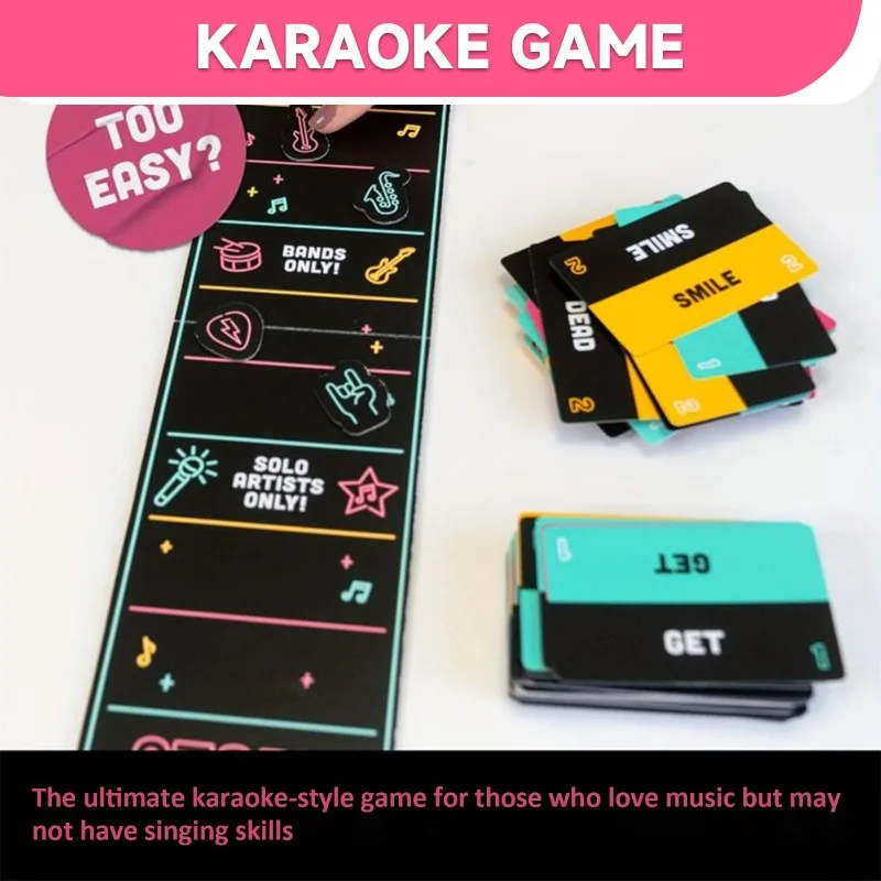 لاكي البيض المثيرة انتزاع هيئة التصنيع العسكري الأسرة لعبة الكاريوكي متعددة اللاعبين مجلس لعبة للمطربين السيئين بطاقة غنائية هدية الكريسماس