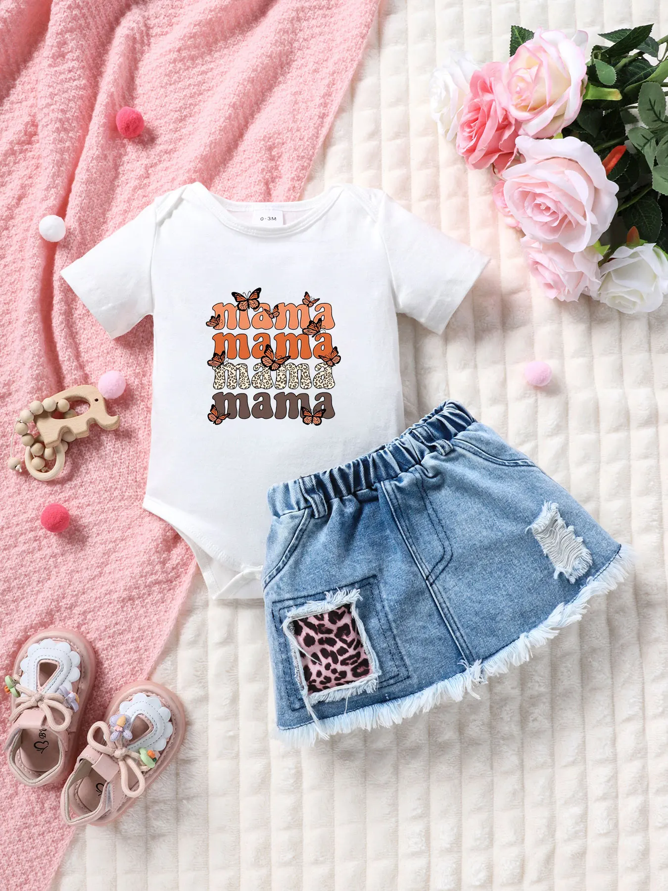 Summer Baby Girl Outfit Set with 