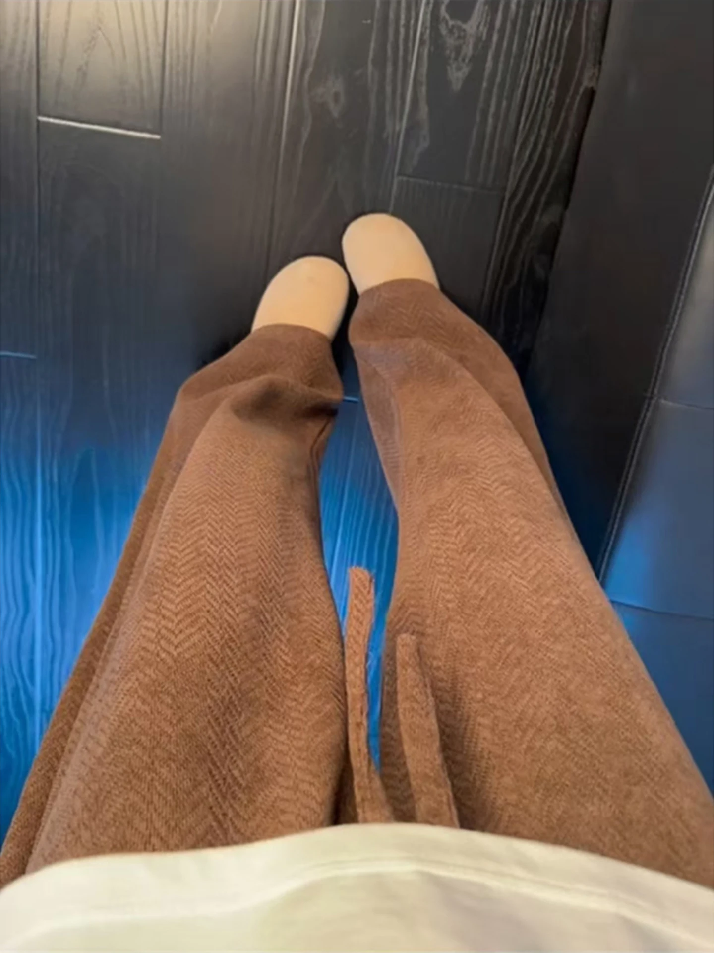 

Мужские спортивные брюки свободного прямого кроя, кофейного цвета, с узором в клетку, удобные, осенние, повседневные, молодежные, модные