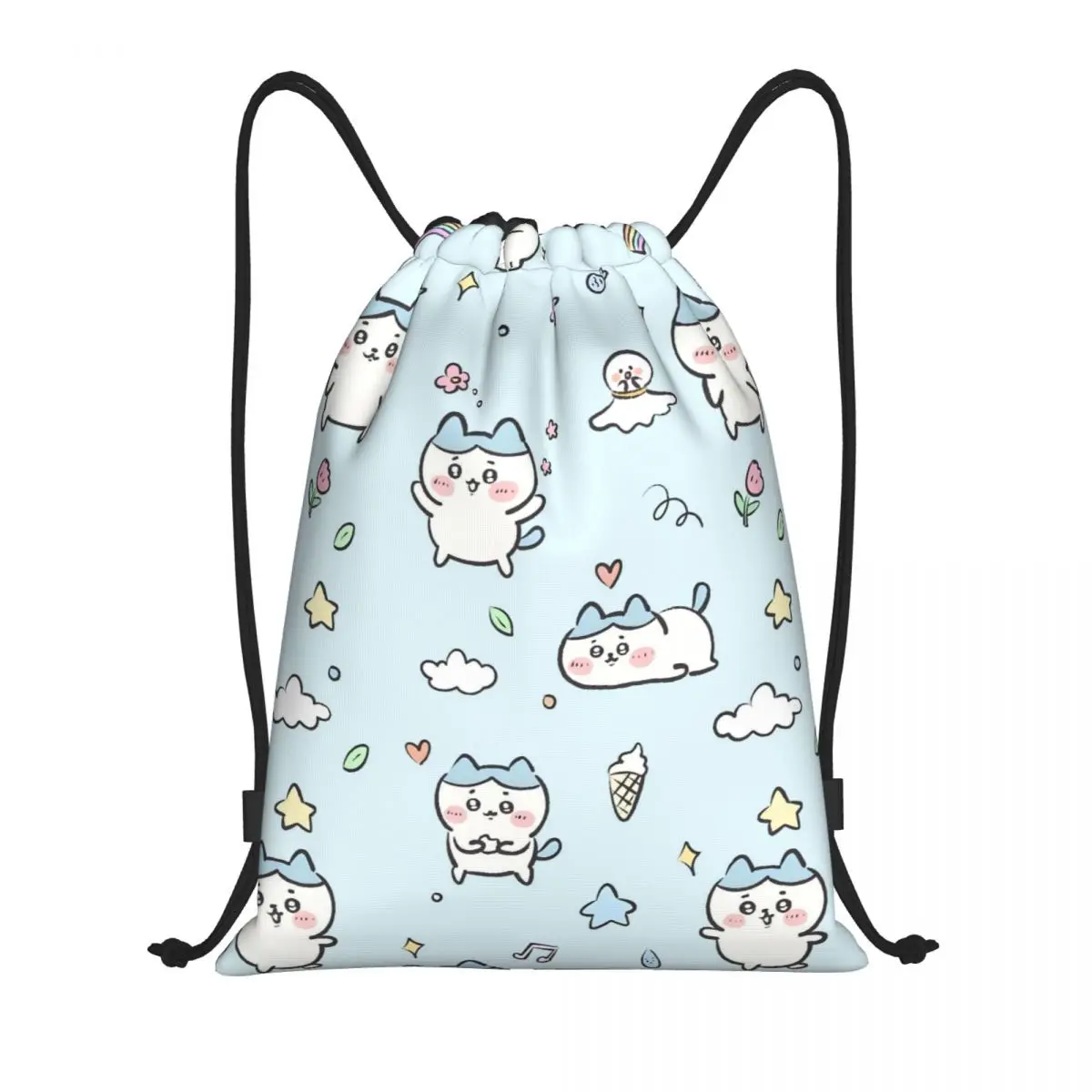 

Custom Chiikawa Drawstring Bags for Training Yoga Backpacks Women Men Cute Hamster Sports Gym Sackpack