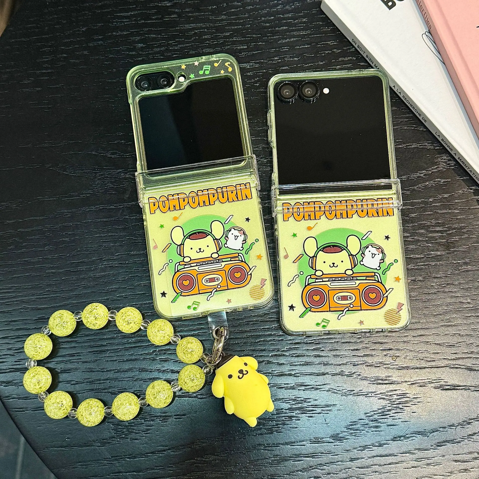 

Yellow Cartoon Music Dog for Samsung Galaxy Z Flip 7 6 5 4 Protective Back Cover for ZFlip5 ZFlip6 ZFlip7 Case Shell