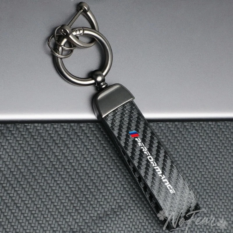 

For BMW performance BMW M Power Performance M3 M5 X1 X3 X5 X6 x7 Carbon Fiber Pattern Car Keychain Creative Anti-Lost Key Chain