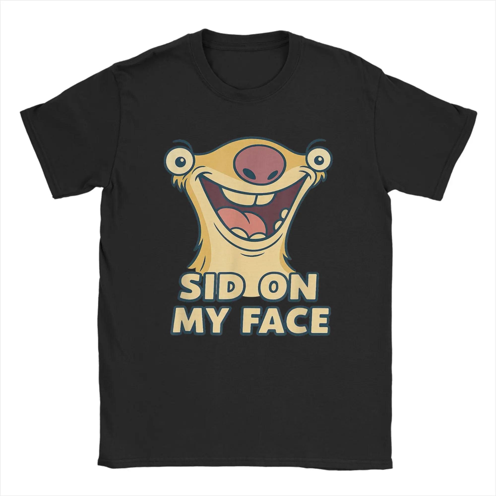 

Women's Men's T-Shirts Ice Ages Sid on My Face Humor Cotton Tees Short Sleeve Cheeky Cartoon T Shirt Crewneck Tops Unique
