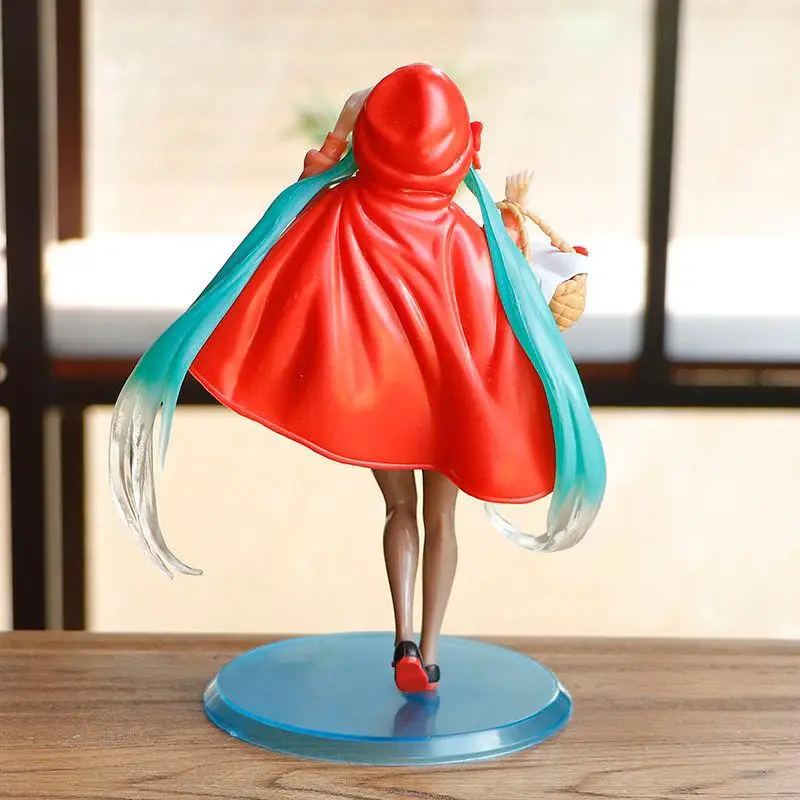 18ซม.Hatsune Miku อะนิเมะ Action Figure มังงะรูปปั้น PVC การ์ตูน Kawaii Little Red Miku ของเล่นสะสมกล่องตกแต่ง