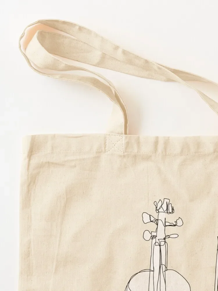 Abstract Violin Contour Line Art Tote Bag Women's tote bag Large bags for women Canvas stote bag Gift