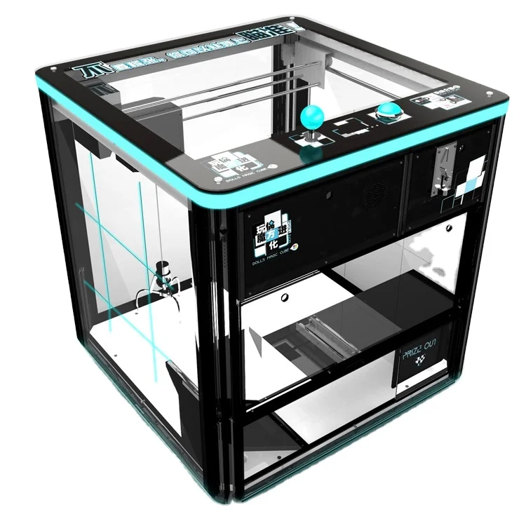 Cube Crane Claw Games Coin Operated Machine Indoor Plush Toy Catcher Amusement Games for Sale
