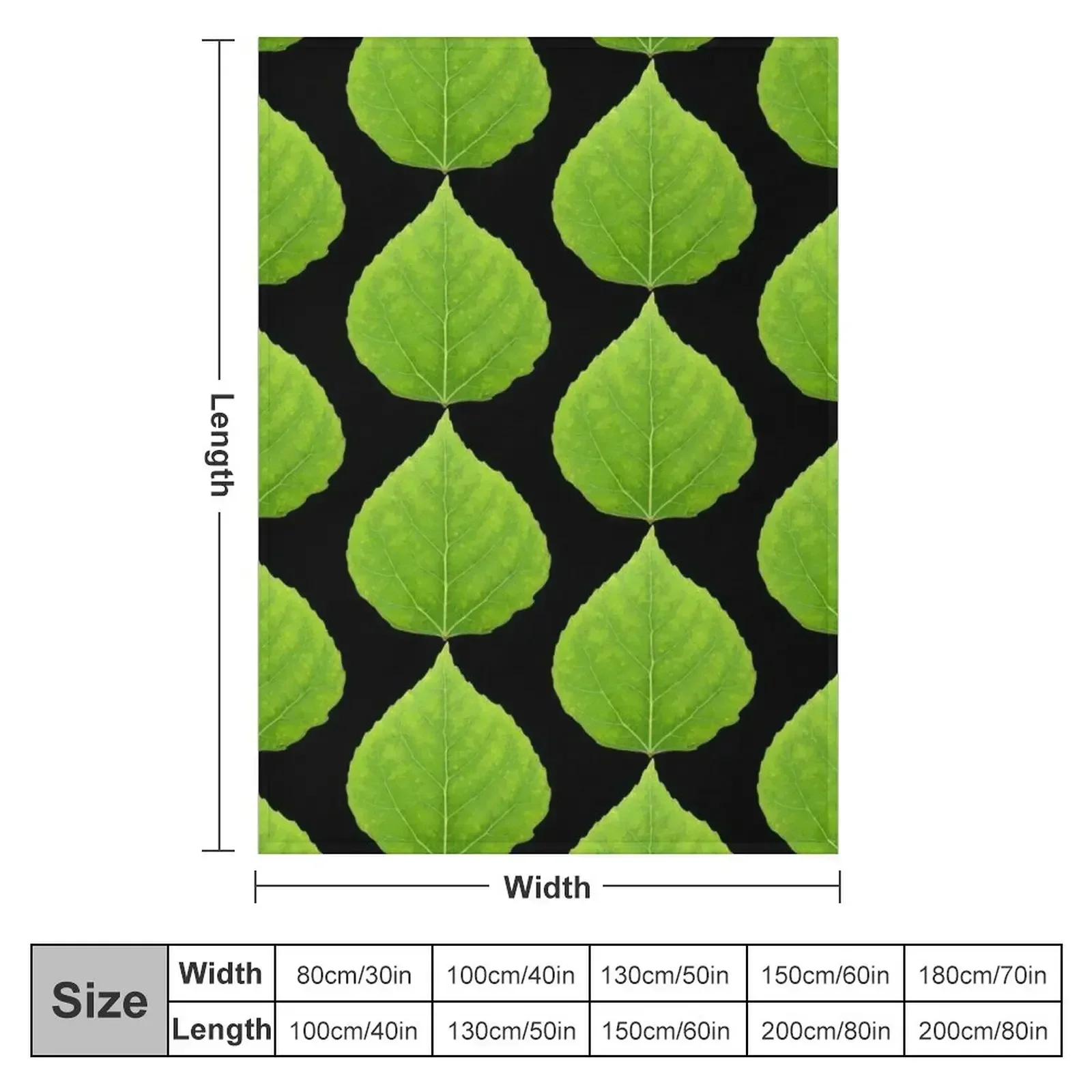 Green Aspen Leaf #11 Throw Blanket warm for winter Bed Blankets