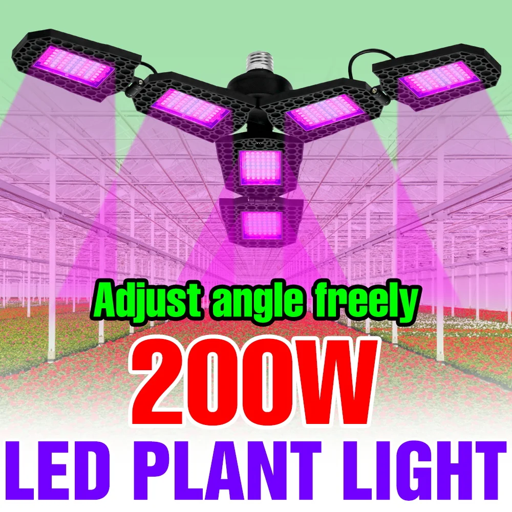 

200W LED Grow Light Bulb Full Spectrum Hydroponics Fill Lamp Indoor Cactus Greenhouse Tent Vegetables Plant Cultivation Lighting