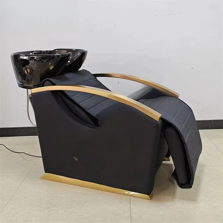 Wholesale  ized Ceramic Sink Semi-reclining Head Therapy Shampoo Bed for Hair Salon Barber Shop Manufacture