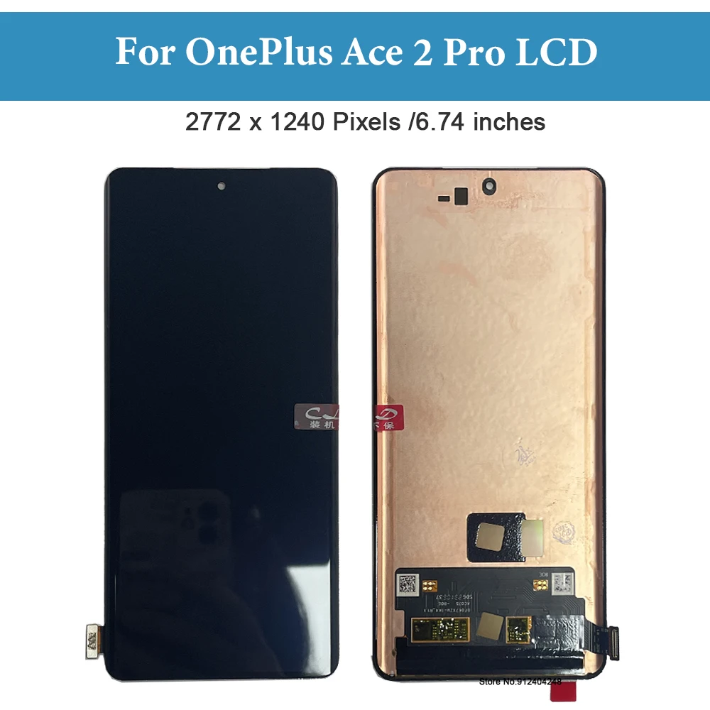 6.74\'\' Original AMOLED For OnePlus Ace 2 Pro LCD Screen Display Touch Panel Digitizer For OnePlus Ace 2Pro LCD Display Replace