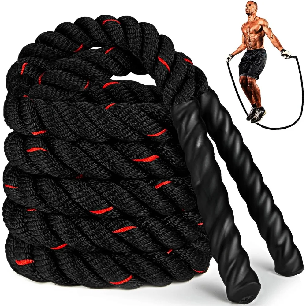 

Jump Rope, Weighted Jump Ropes for Men Women, 2.8lb 3lb 5lb Heavy Skipping Rope for Exercise, Adult Jumpropes for Home Workout