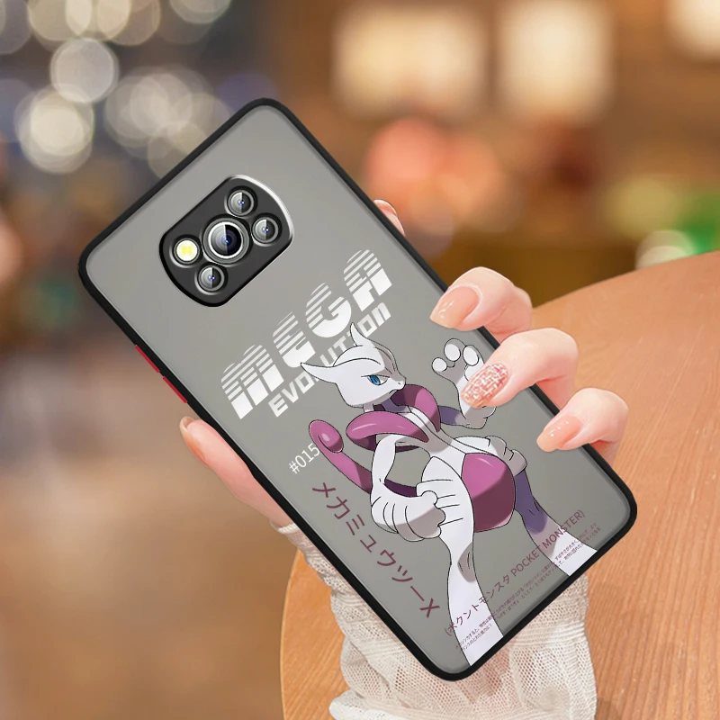 ظهر شفاف M-Megas-E-Evolutions P-Pokemones ، Xiaomi Mi Poco X5 X4 X3 M6 M5S M5 M3 F5 F4 F3 F6 Pro 5G Back #4