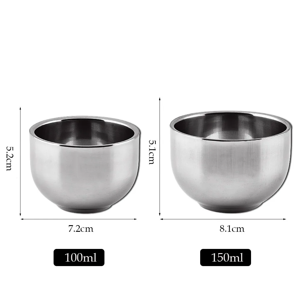High Quality 100/150 ML Stainless Steel Cup Double Layer Thicken Beer Cup Smooth Espresso Coffee Cup