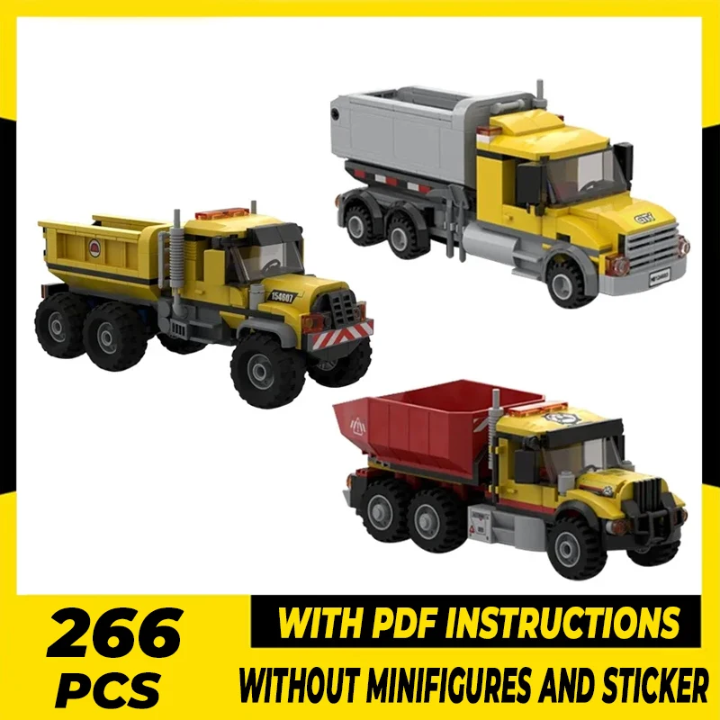 

City Car Model Moc Building Bricks Construction Dump Truck Technology Modular Blocks Gifts Christmas Toys DIY Sets Assembly