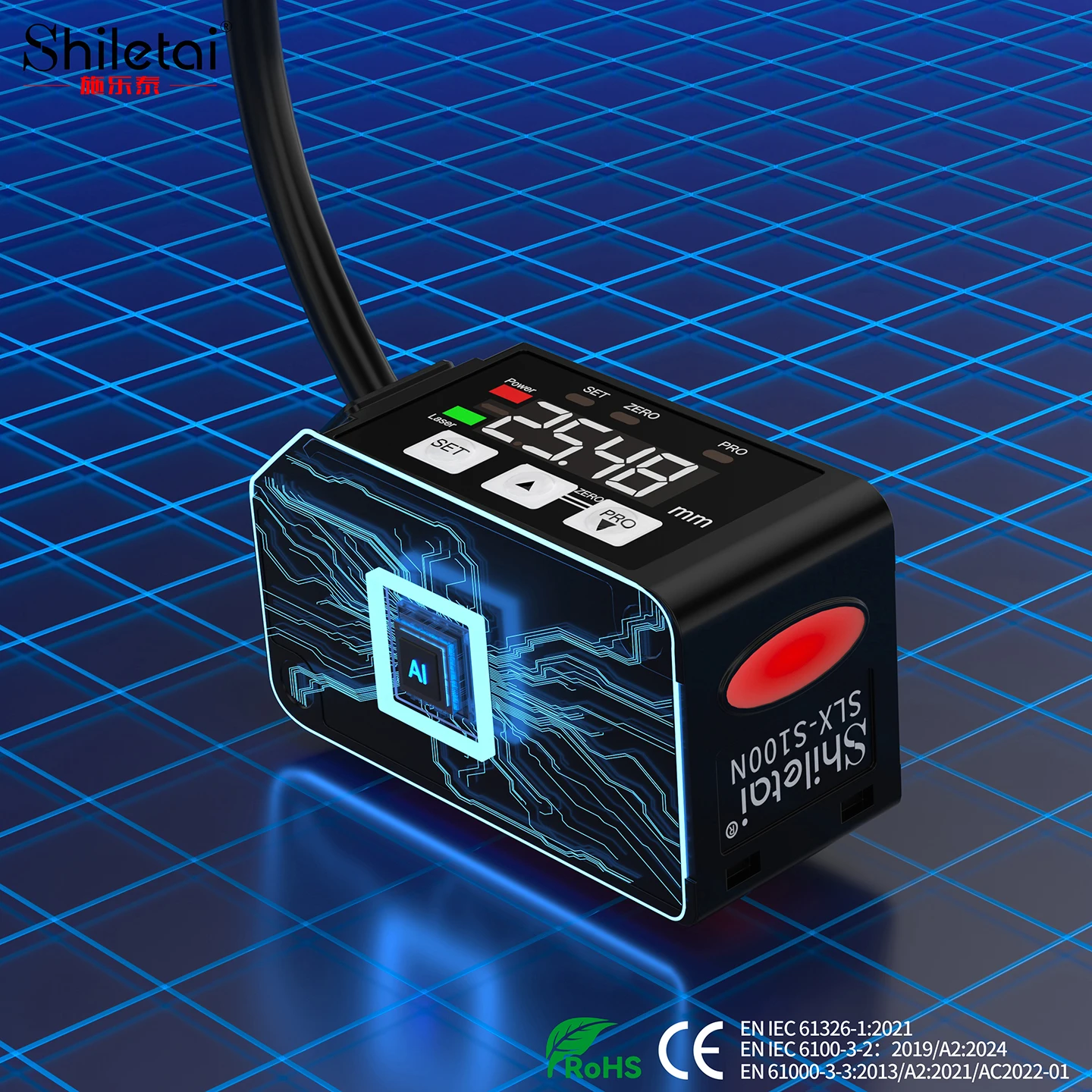 مستشعر الإزاحة 700 مم SLX-S700N DC12-24V الخطي ± 0.2% FS 1.5 مللي ثانية مستشعر الاستجابة للكشف عن المواد المتبقية