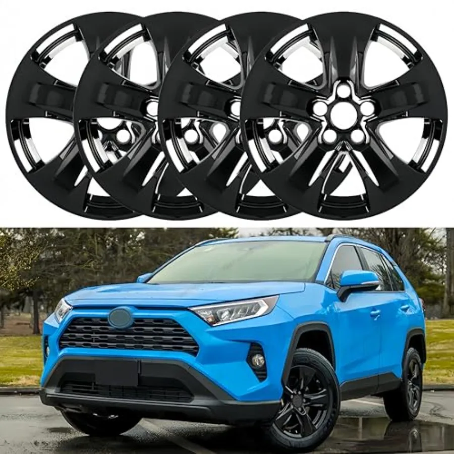 

17 inch Hubcap Wheel Skin Covers Compatible with 2019-2025 Toyota RAV4 XLE Hybrid XLE Durable ABS Plastic Rim Covers Set of 4 F