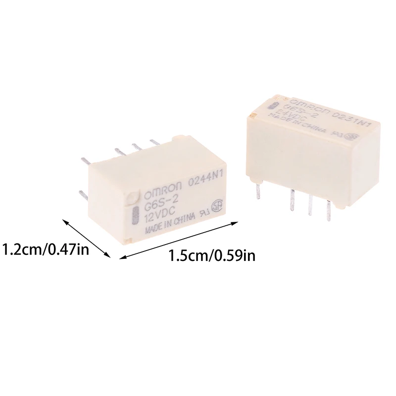 1 PCS G6S-2 5VDC 12VDC 24VDC สัญญาณรีเลย์ 8Pin DC 5V 12V 24V 2A Mini สัญญาณรีเลย์