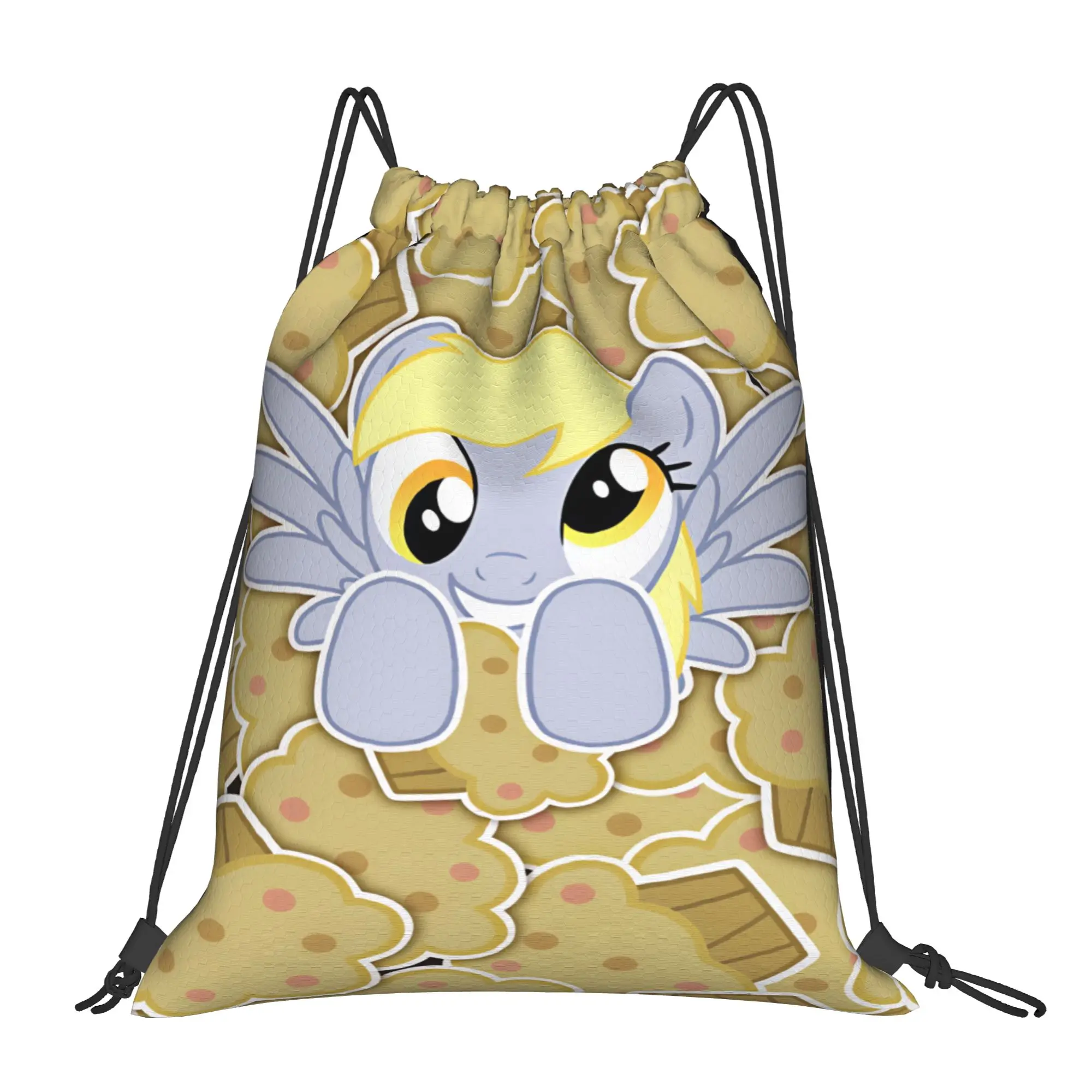 Derpy Muffins Hooves Drawstring Bag  Gym Fitness Men BackpackWater Resistant Minimalist Sackpack String Bags