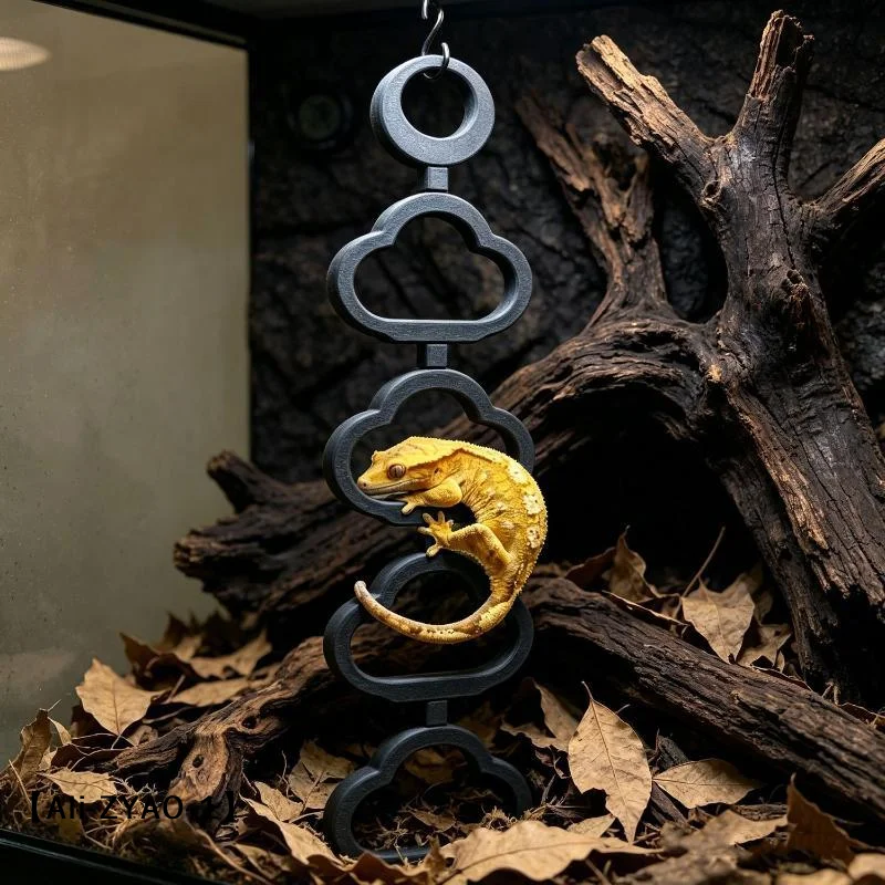 【O】Reptile Climbing Ladder Terrarium Decor Anti-slip Gecko Climbing Frame Hide Rest Platform For Crested Gecko Reptile Tank