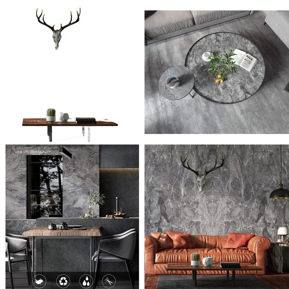 

Классическая серая мраморная виниловая пленка-накладка, 24x356, водонепроницаемая, термостойкая, 3D утолщенная, самоклеящаяся, для столешниц и шкафов