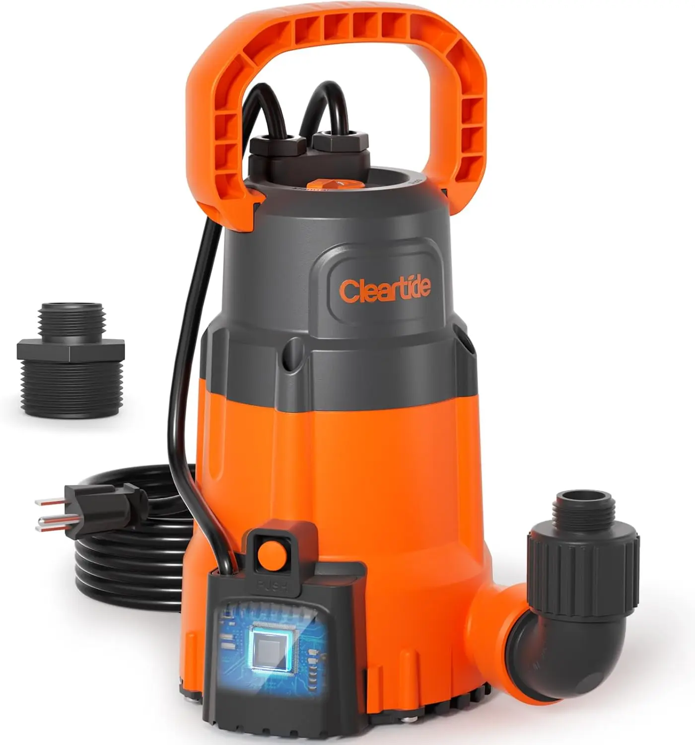 

Big Clearance Sale Submersible Sump Pump, Smart Water Sensor Auto On/Off, Manual/Auto Mode, 1/3HP 2790GPH Multi-Use Utility Wate
