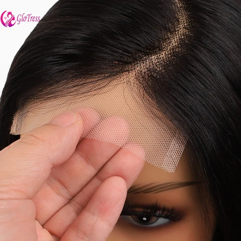 

15A Straight 4X4 Lace Closure C Part Human Hair Bob Wig 220% Density Brazilian Virgin Remy Pre-Plucked Natural Hairline Wigs