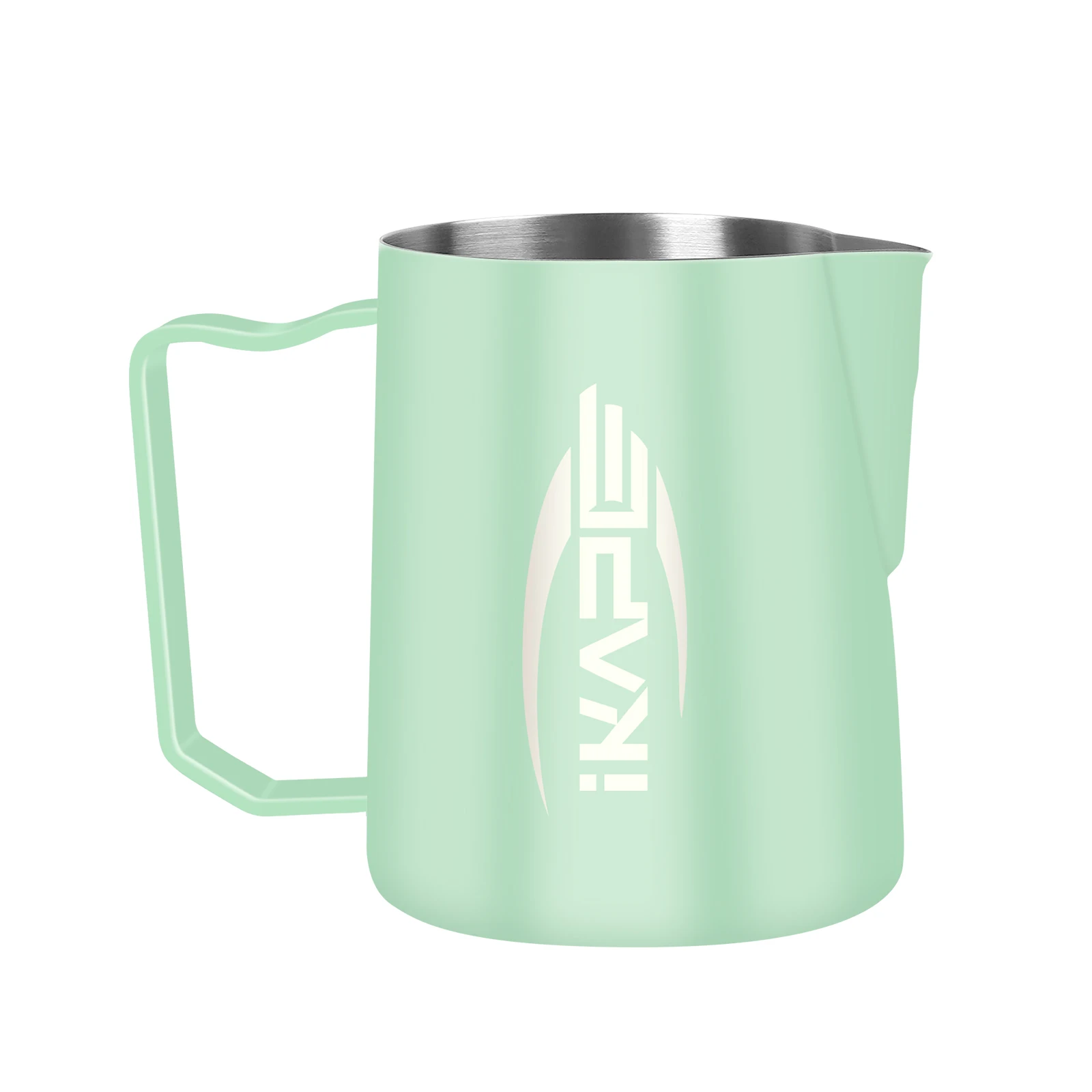 

IKAPE Espresso Milk Pitcher V2, Espresso Steaming Pitcher with Sharp Spout for Espresso Barista Tool, 500ml / 600ml, Light Green