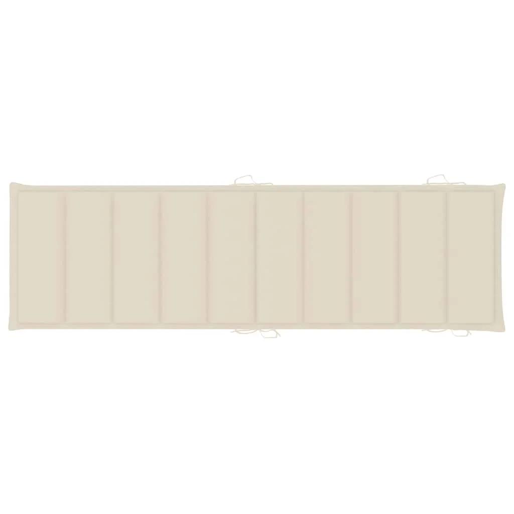 Sun lying, 2 pieces, with table and pillow, solid acacia wood