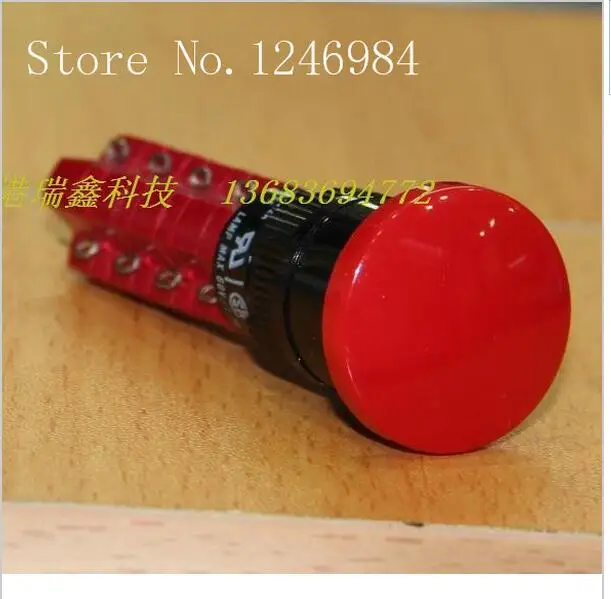 [SA]M16 with lock button switch DECA Taiwan Progressive Alliance Round four red mushroom head D16LAR3-4AB--5pcs/lot