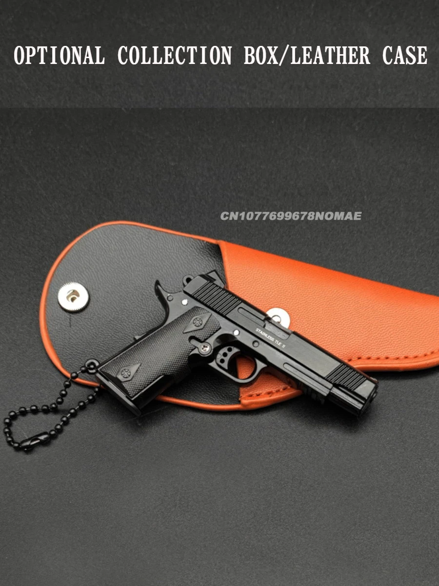 1:3 High Quality Metal Model Kimber 1911 Keychain Toy Gun Miniature Alloy Pistol Collection Toy Gift Pendant Anime Keychain