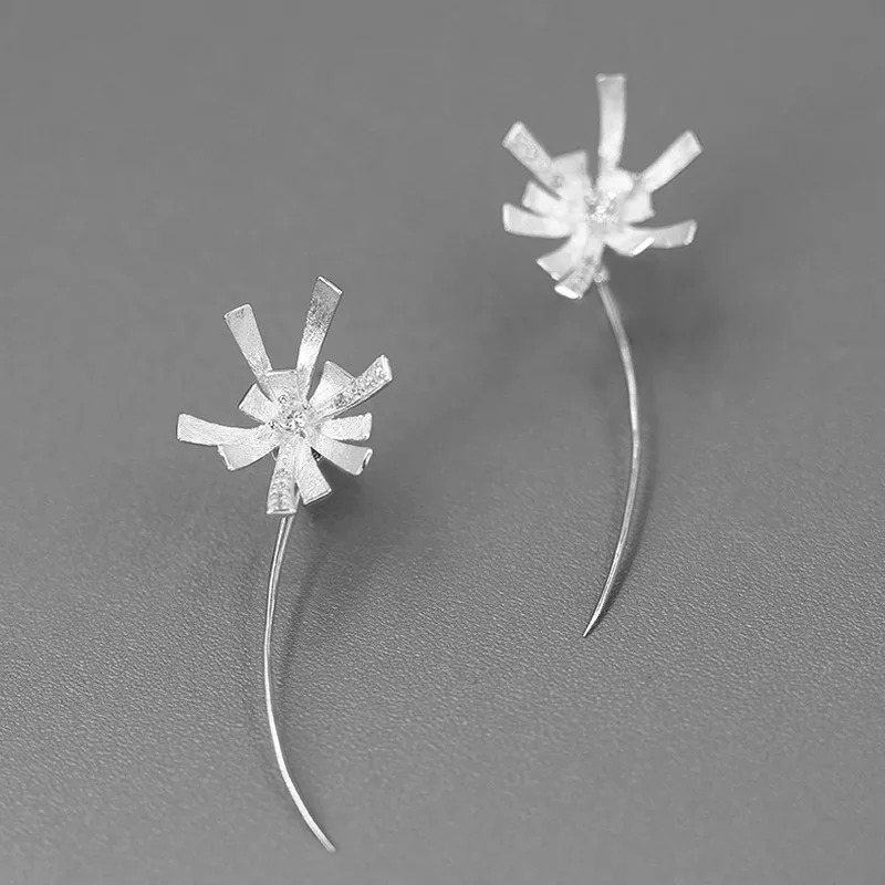 INATURE 925 Sterling Silver Fashion Jewelry Shiny Firework Earrings for Women