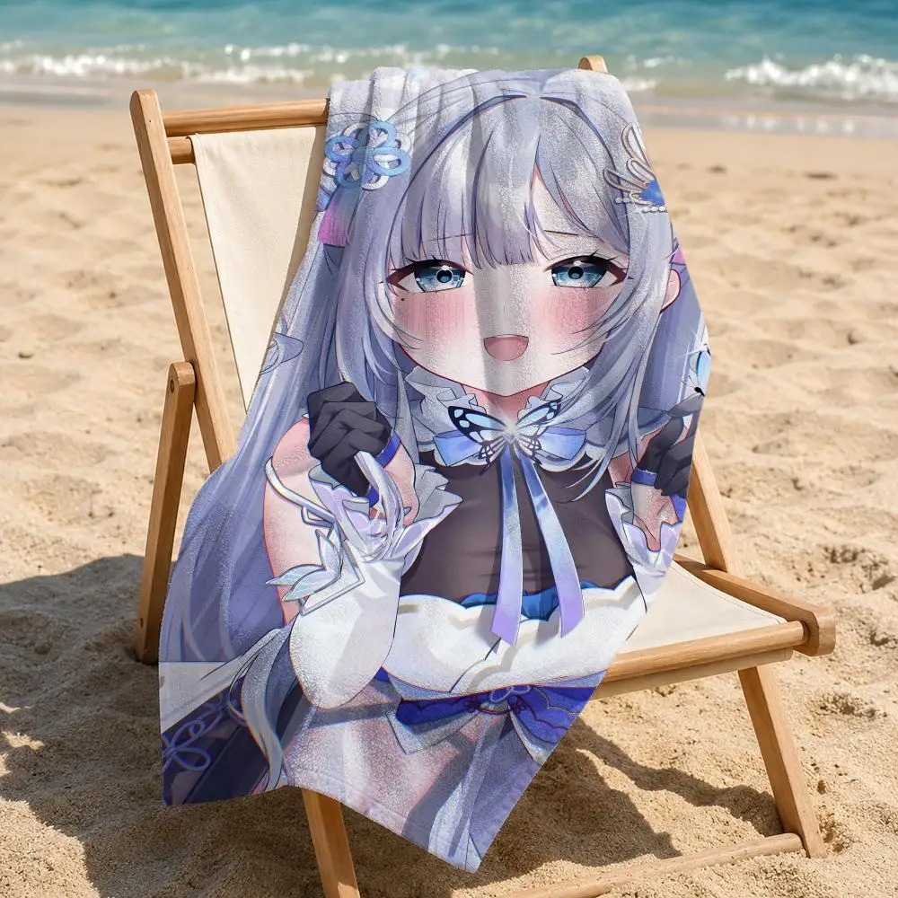 VTuber Kaga Sumire Towel Towel beach towel, quick drying absorbent bath towel for Swim,Gym,Camping,Outdoor hot