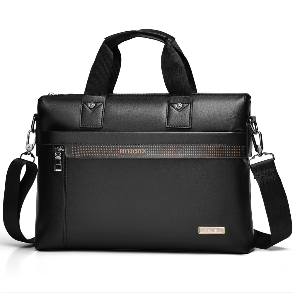2027 New Brand Men Briefcase Bag High Quality Business PU Leather Shoulder Messenger Bags Office Handbag A4 Document Laptop Bag