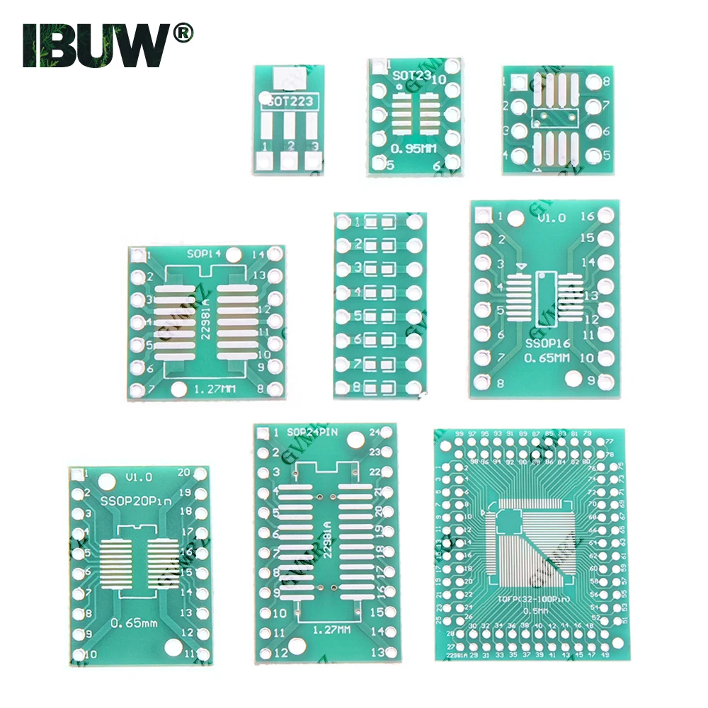 PCB IC Adapter Board SMD to DIP Converter for 0805 0603 0402 SOT23 SOT89 SOT223 SOP TSSOP Series