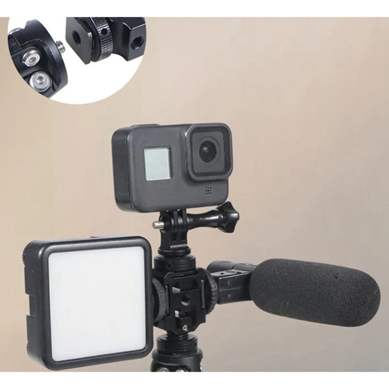 트리플 핫슈 마운트 어댑터 브래킷 스탠드 거치대, DSLR 카메라용, LED 비디오 마이크 플래시 라이트-WMAN