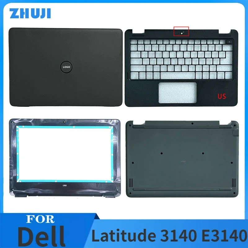 New For Dell Latitude 3140 E3140;Replacemen Laptop Accessories Lcd Back Cover/Front Bezel/Bottom With LOGO Black