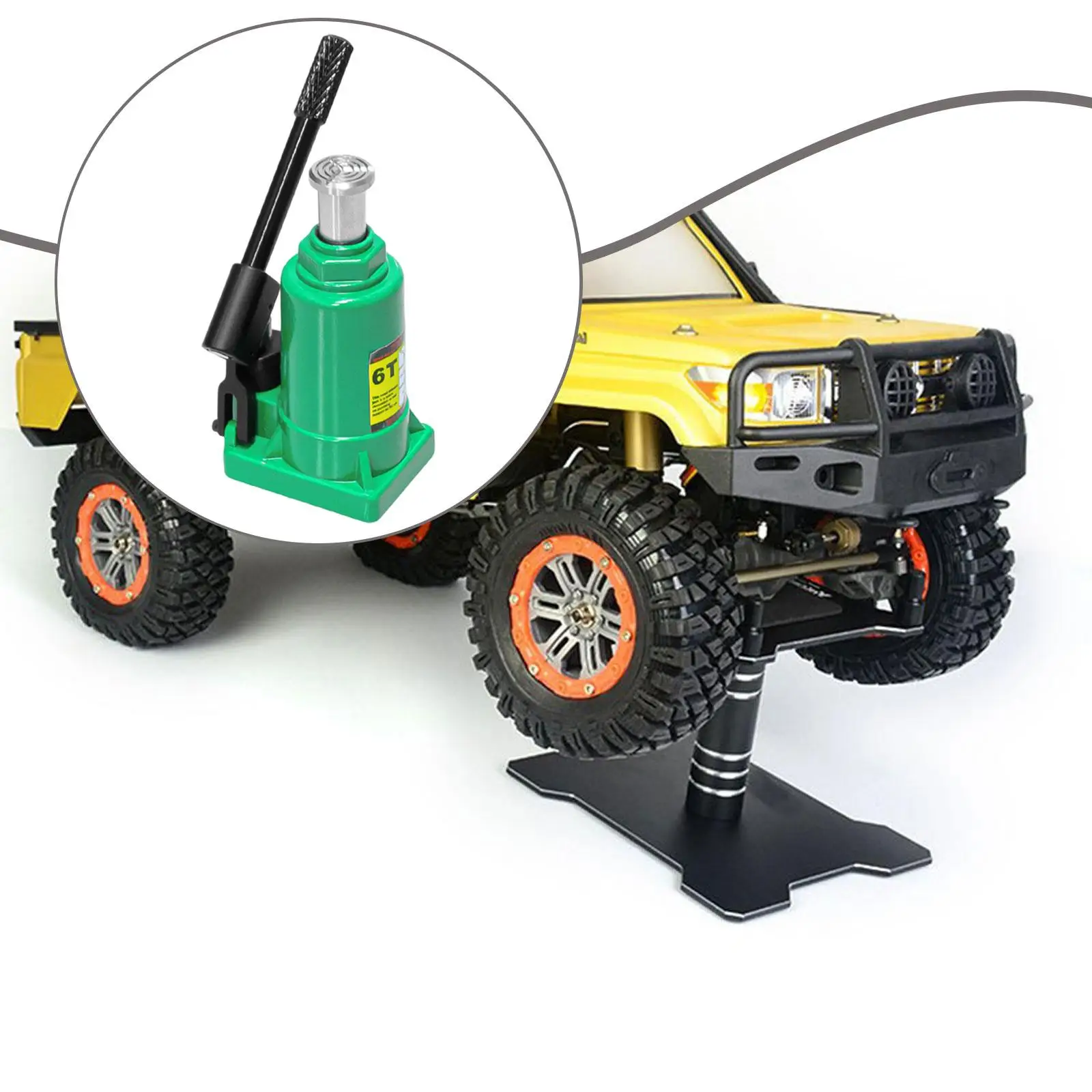 

1/8 1/10 RC Crawler Hydraulic Lifting Jack Stand Metal Model Accessory for Scale Car Display Setup