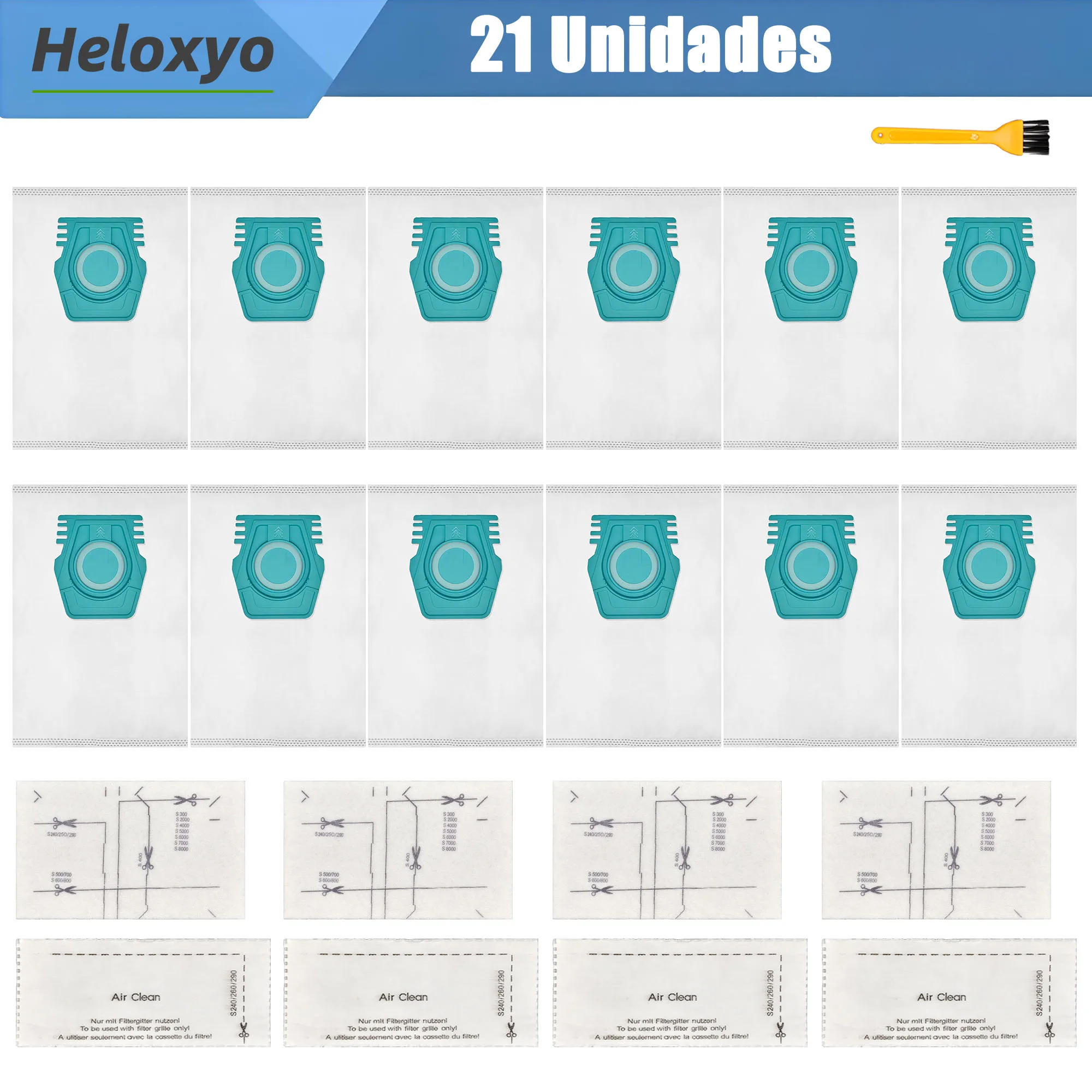 Bolsas de repuesto para aspiradora HyClean Air TU, 8/12 Uds., para aspiradoras tipo canister Miele Guard L1 S1