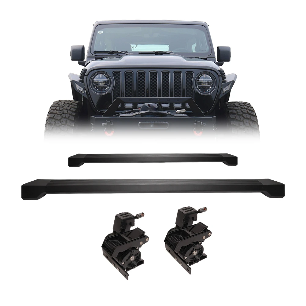 

4x4 Electric Sidestep Bar for Jeep Wrangler JK 07+ Black Running Board for JEEP rock slidercustom