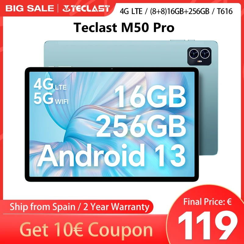 Teclast M50 Pro, Android 13 tablet PC, 10,1 