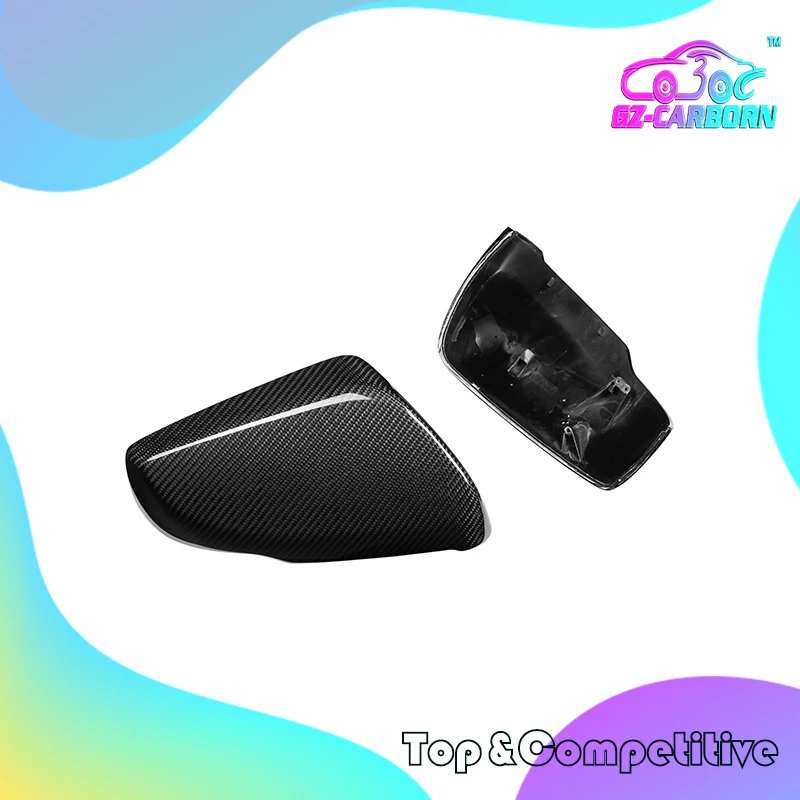 

Replacement Style OEM/OX Horn Look ABS+Carbon Fiber Mirror Cover Decoration Accessory For Cadillac 14-16 CTS 20-22 CT5 16-22 CT6