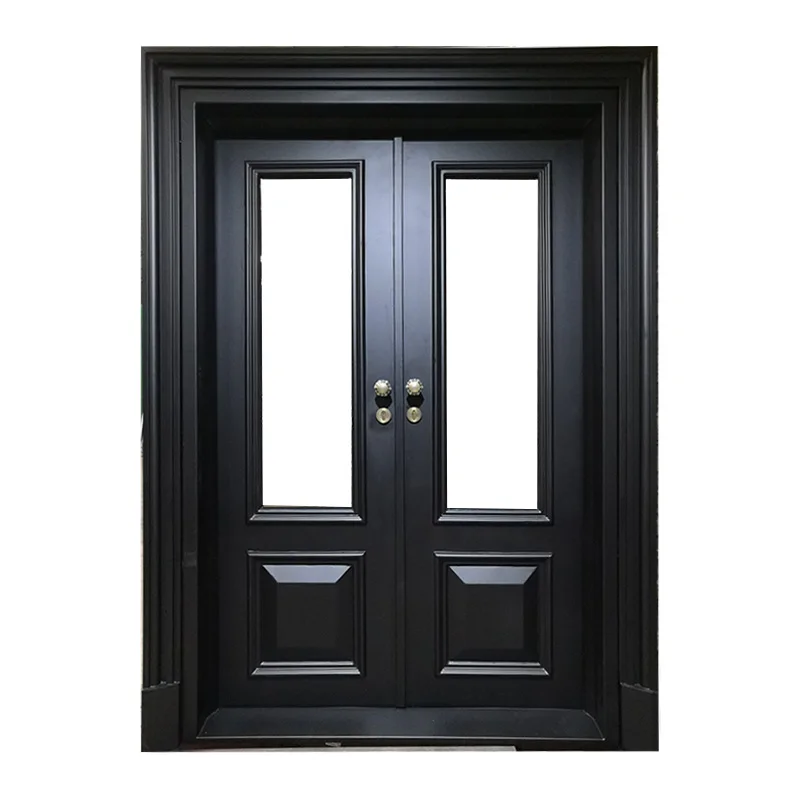 

Luxury Design Hot Sale Wrought Iron Exterior Front Door Designs Prices With Stainless Steel Mosquito Net