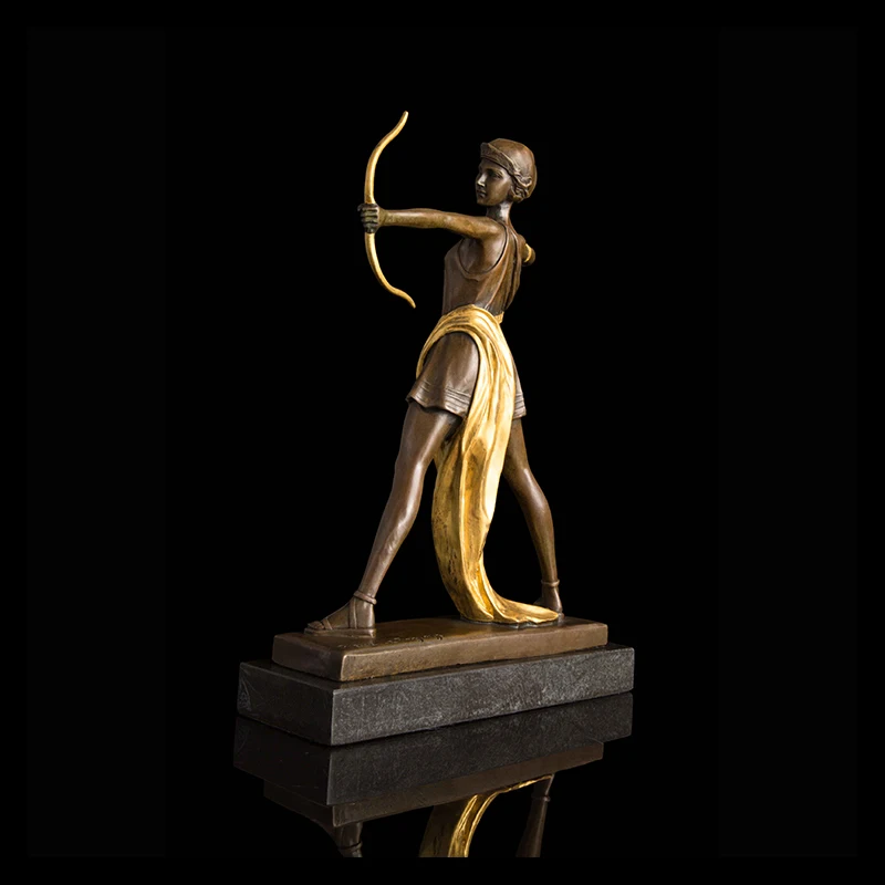 QW-003B Dancer Girl Bronze Art Decor Modern Bronze Gold Statue Sculpture Famous Reproduction Bronze Figurines For Collectible