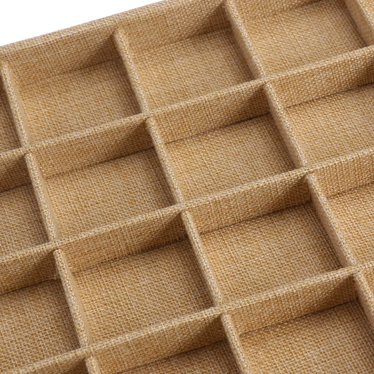 

Linen Jewelry Storage Box Ring Display Holder For Earrings Organizer Dustproof Tabletop Case Jewelry Display Earring Tray